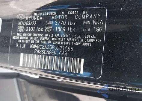 2023 Hyundai Venue Sel из США, поврежденный, VIN KMHRC8A35PU221596